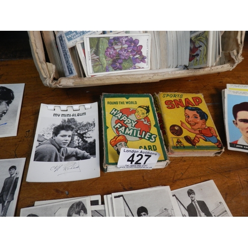 427 - Good Collection of Cigarette Cards and other Collectors Cards including The Beatles, A & BC Football... 