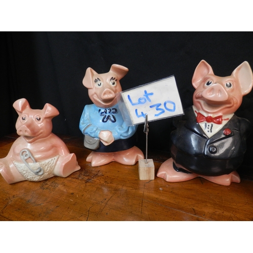 430 - Set of Natwest Piggy Banks by Wade