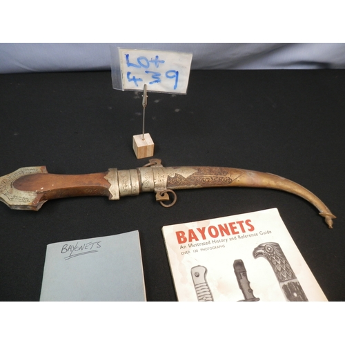 439 - Antique Islamic Blade together with a Book on Bayonets