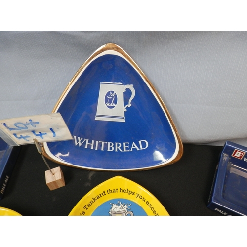 441 - Collection of Whitbread Breweriana to include Ash Trays and Keg Toppers