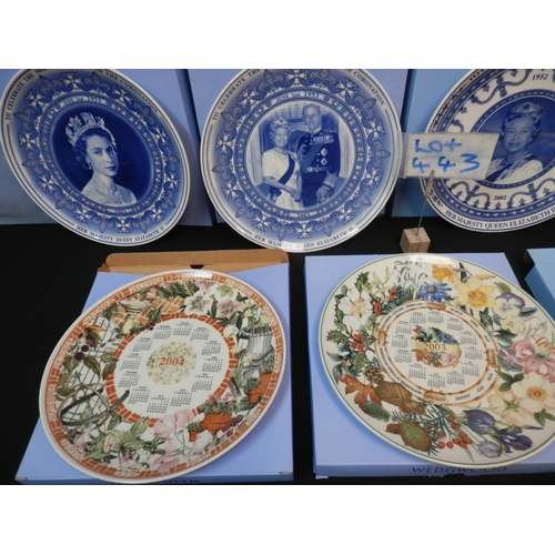 443 - Collection of Wedgwood Plates Commemorating the Anniversary of the Queen's Coronation together with ... 