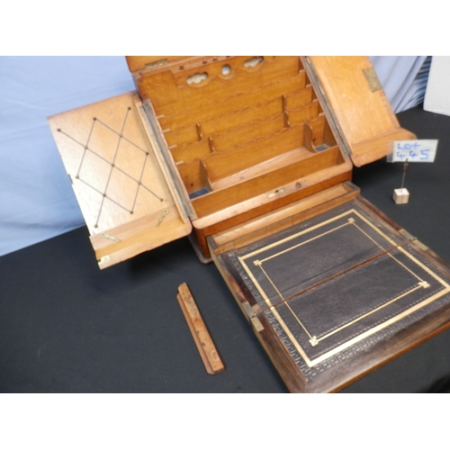 445 - Antique Oak Stationary Cabinet