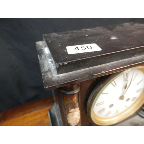 450 - Large French Slate Mantel Clock