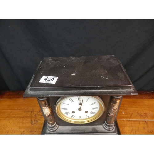 450 - Large French Slate Mantel Clock