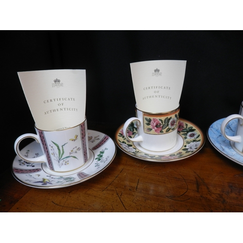 46 - The Coalport Museum Historic Coffee Cup Collection Consisting of Twelve Cups & Saucers with Certific... 