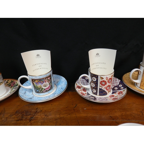 46 - The Coalport Museum Historic Coffee Cup Collection Consisting of Twelve Cups & Saucers with Certific... 