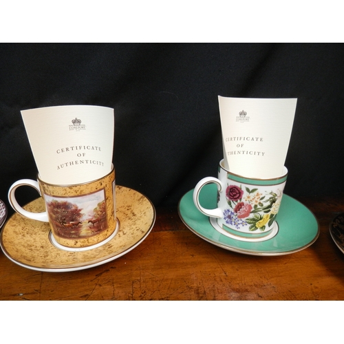 46 - The Coalport Museum Historic Coffee Cup Collection Consisting of Twelve Cups & Saucers with Certific... 