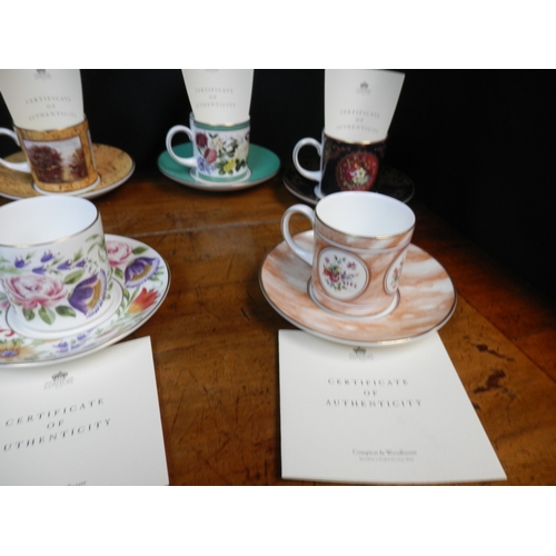 46 - The Coalport Museum Historic Coffee Cup Collection Consisting of Twelve Cups & Saucers with Certific... 