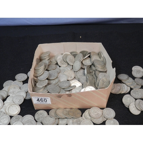 460 - Good Collection of Pre 1947 GB Coins, including Florins and Two Shilling Coins. Total Weight 5375g