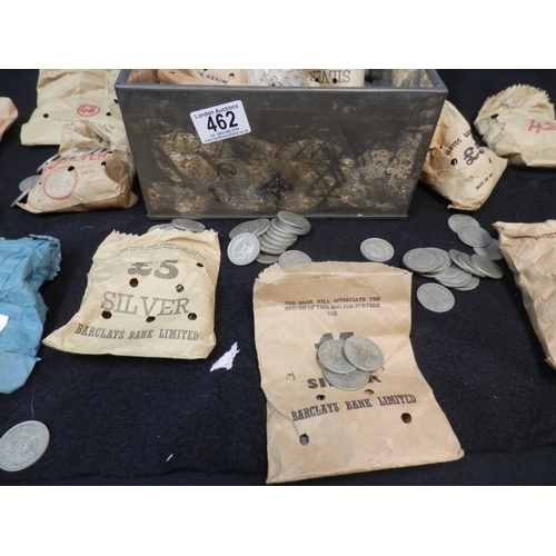 462 - Large Collection of Pre 1947 GB Coins : Mostly Florins and Two Shillings. Total Weight 9750g