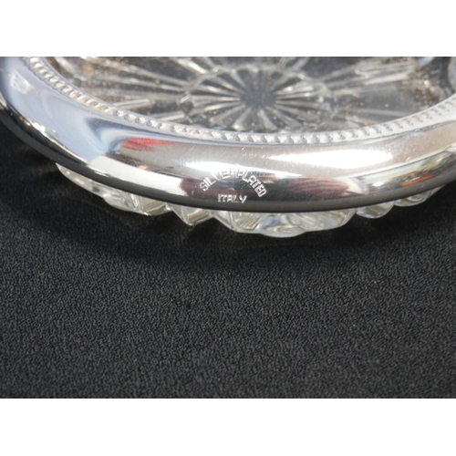 464 - Set of Italian Silver Plated Coasters and a Silver Plated Entree Dish