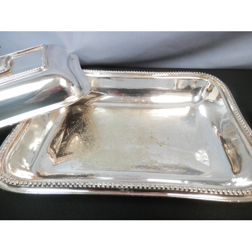 464 - Set of Italian Silver Plated Coasters and a Silver Plated Entree Dish