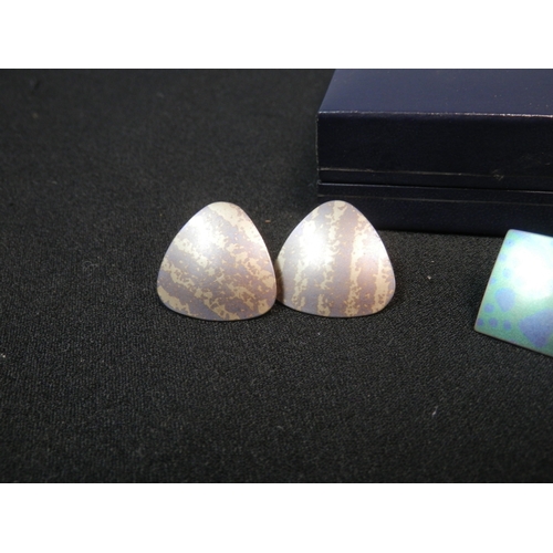 495 - Two Pairs of Enamel Earrings