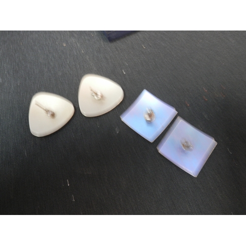 495 - Two Pairs of Enamel Earrings