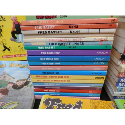 503 - Collection of Newspaper Cartoon Books to include Fred Basset, Oor Wullie and others