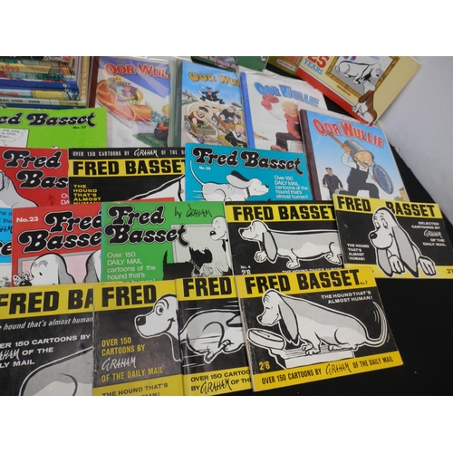 503 - Collection of Newspaper Cartoon Books to include Fred Basset, Oor Wullie and others