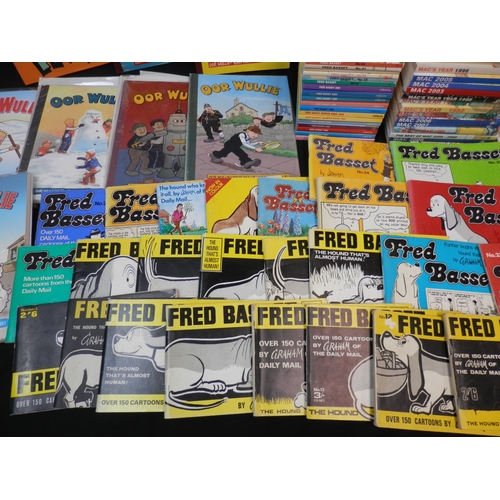 503 - Collection of Newspaper Cartoon Books to include Fred Basset, Oor Wullie and others