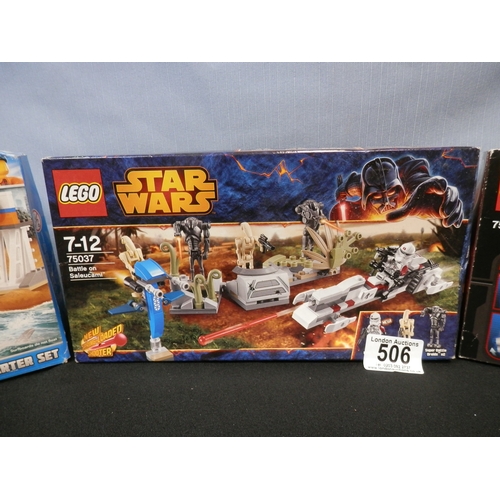 506 - 3x LEGO Sets to include Two Star Wars & One City all New in Sealed Boxes