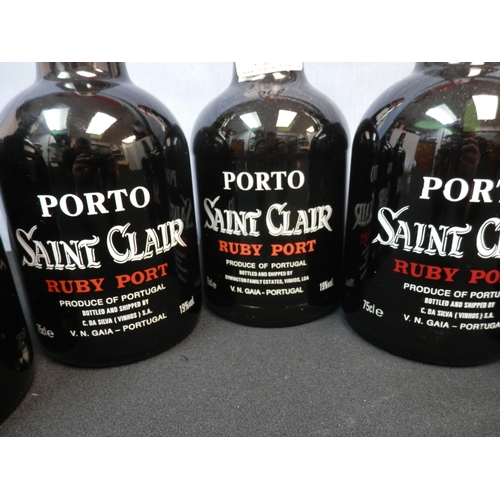 508 - Five Bottles of Porto Saint Clair Ruby Port