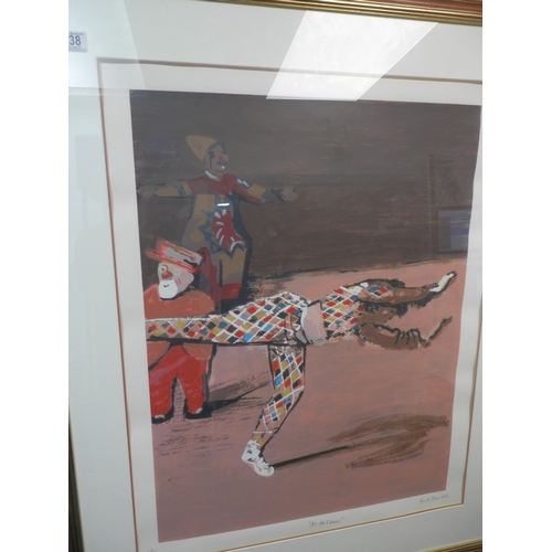 538 - Ruskin Spear (1911-1990)
At the Circus, Screenprint in colours, 1989, signed, titled and numbered fr... 