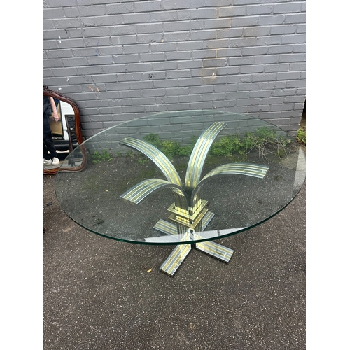 662 - 1970s Banci Glass Top Dining Table