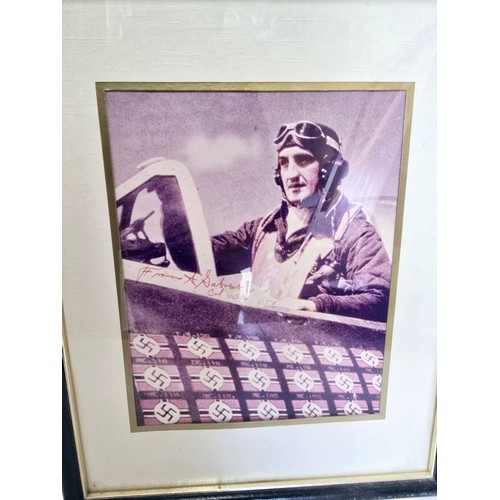 17 - Framed Hand Signed Photo of US Air Force Pilot Francis 