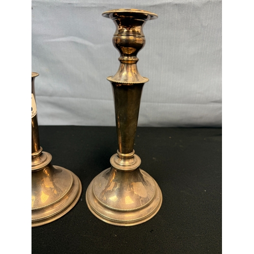 293 - Pair of Hallmarked Silver Candlesticks (Silver Weight 280g per stick)