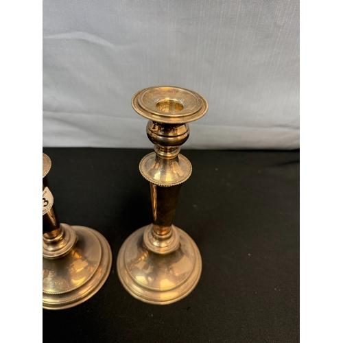 293 - Pair of Hallmarked Silver Candlesticks (Silver Weight 280g per stick)