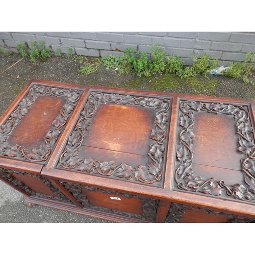 642 - 19th Century French Carved Hardwood Wine Cooler Chest