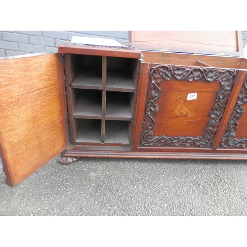 642 - 19th Century French Carved Hardwood Wine Cooler Chest