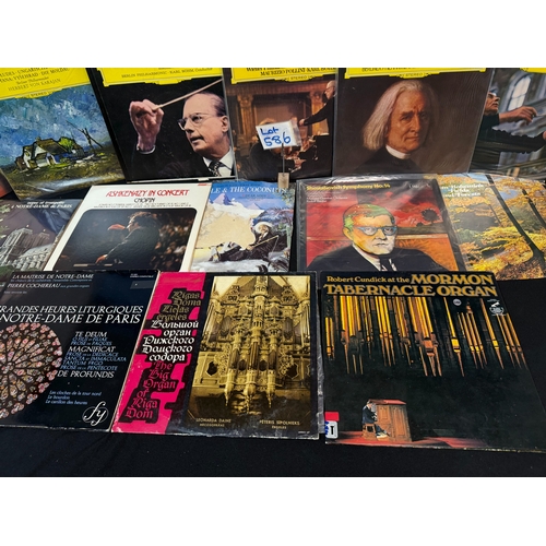 586 - Vinyl Records: A Good Collection of Classical to include Deutsche Grammophon (Mostly Stereo) also in... 