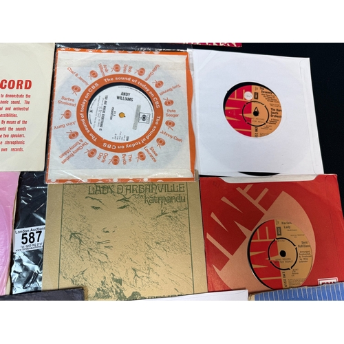 587 - Vinyl Records: A Collection of 7