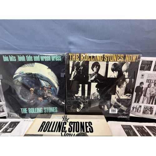 590 - Vinyl Records: Collection of The Rolling Stone Albums including The Rolling Stones Story Boxset