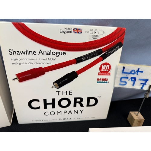 597 - 3x Shawline Analogue Audio Cables