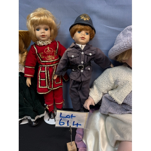 614 - Collection of Good Quality Vintage Dolls