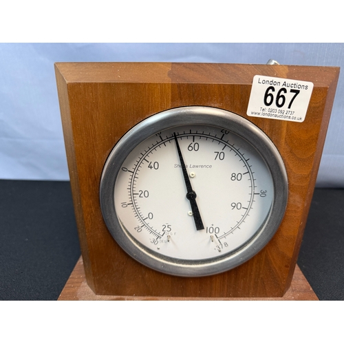 667 - Wooden Barometer