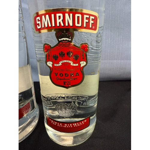 841 - Two 1 Litre Bottles of Smirnoff Vodka