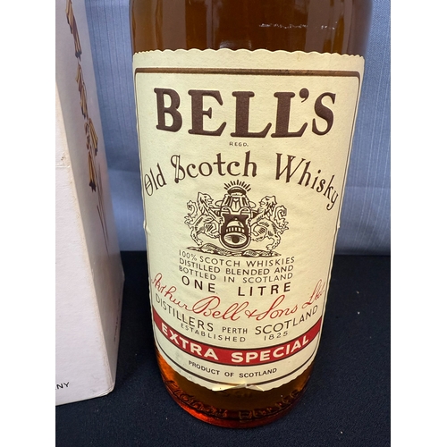 846 - Boxed Bottle of 1 Litre 75 Percent Proof Bells Scotch Whisky