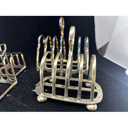 311 - Lot of Four Silver Plated Toast Racks