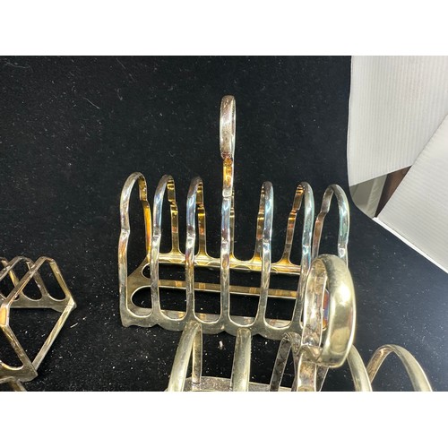 311 - Lot of Four Silver Plated Toast Racks