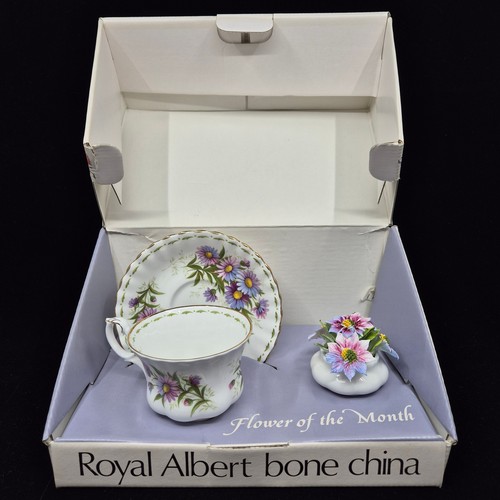 801 - Royal Albert Flower of the Month Cup & Saucer Set