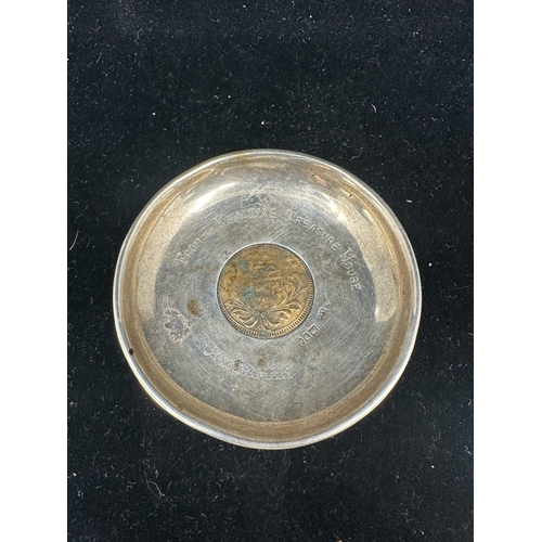 304A - Sampson Mordan & Co Victorian Silver Dish: from the Khalifa's treasure house relating to the Battle ... 