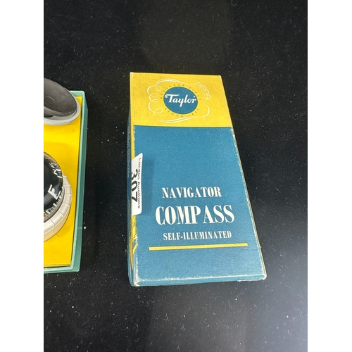 307 - Vintage Boxed Taylor Navigator Compass