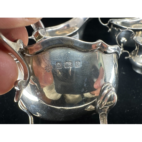 318 - Lot of Four Hallmarked Silver Sauce Boats, Milk Jugs etc (480g) including a pair by Zachariah Barrac... 