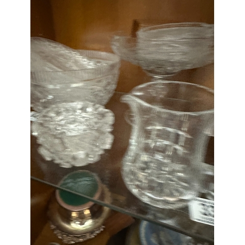 335 - Shelf of Good Crystal, Bric a Brac etc.