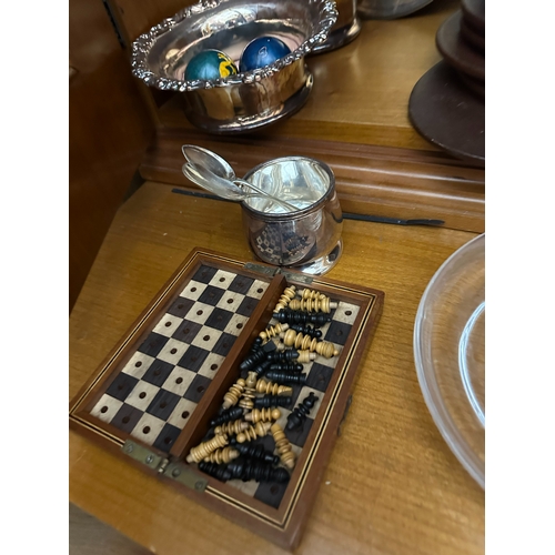 336 - Shelf of Silver Plate and other Bric a Brac