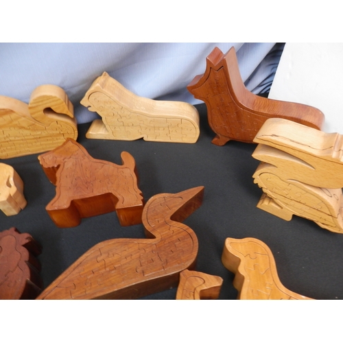 518 - Collection of 3D Wooden Puzzles