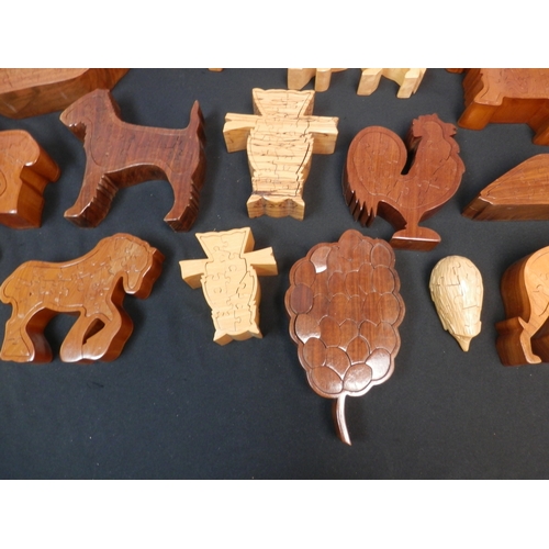 518 - Collection of 3D Wooden Puzzles