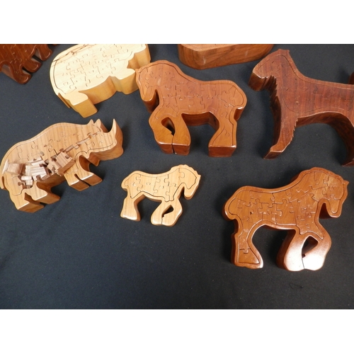 518 - Collection of 3D Wooden Puzzles