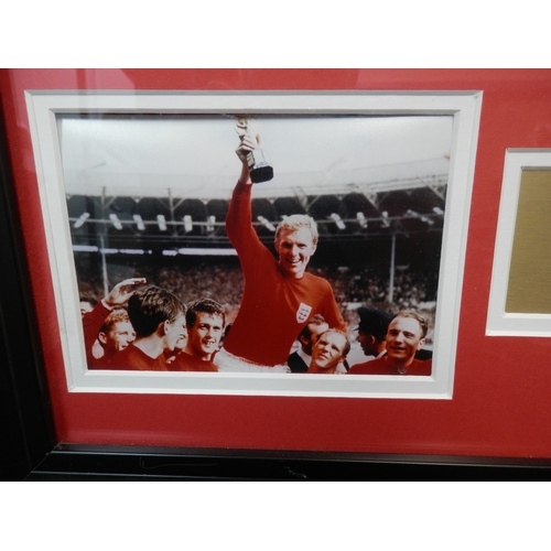 551 - Geoff Hurst Signed England 1966 World Cup Shirt in Display Frame